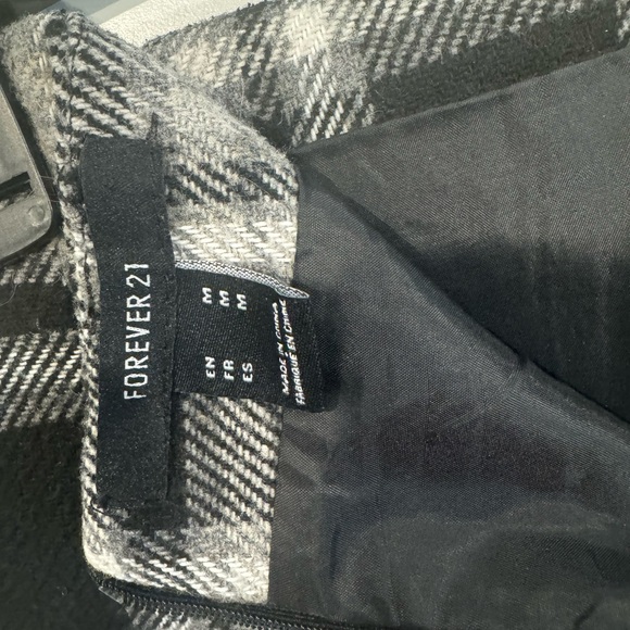 Forever 21 Black and Gray Plaid skort Y2K - Picture 6 of 8